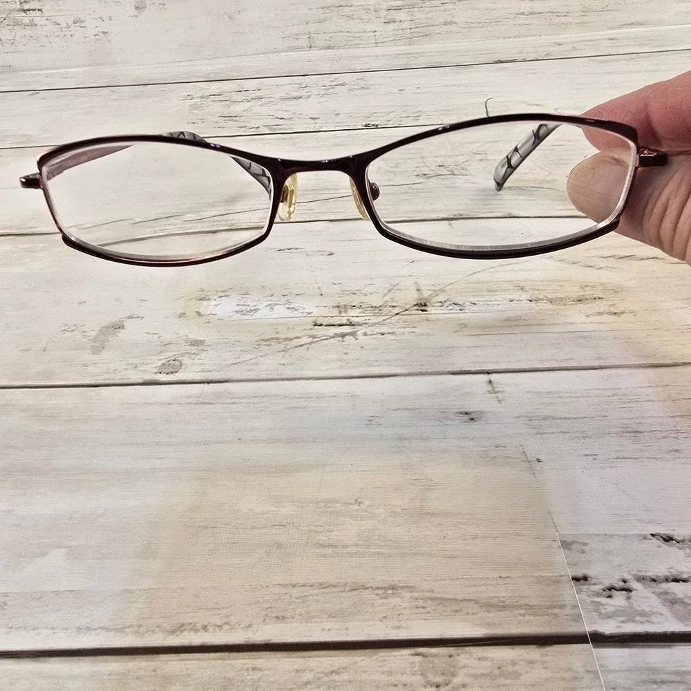Kate Spade New York Oval Eyeglasses Burgundy Metal Frames Italy‎ 135mm 01W1